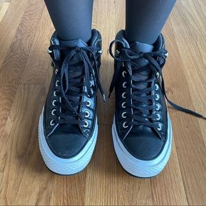 Converse Leather Mid Tops